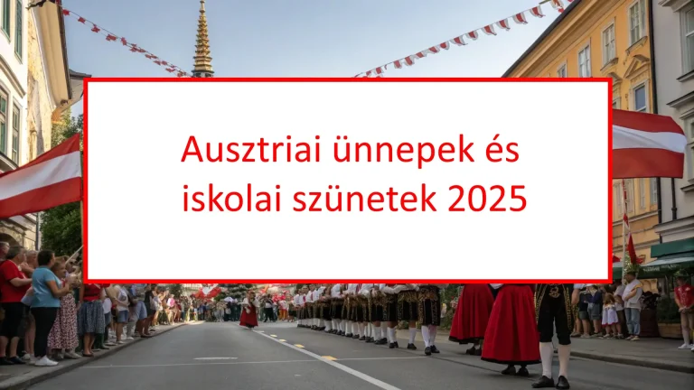 Ausztriai ünnepnapok és iskolai szünetek 2025